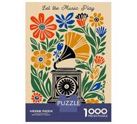 Puzzle pour Adultes 1000 Pièces Floral Vinyl Fair California Puzzles pour Adolescents, Jeux Amusants, Passe-Temps Idéal comme Cadeau 52x38cm/1000pcs
