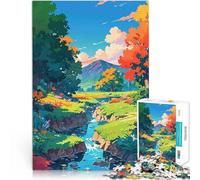Puzzle pour Adultes 1000 pièces Forêt Arc-en-Ciel Jouets de Divertissement Familial Décoration Murale, Cadeaux Uniques pour Anniversaire et Noël 75x50cm
