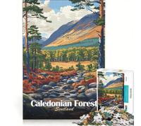 Puzzle pour Adultes 1000 pièces, Forêt calédonienne, Paysage écossais, Jeu de réflexion, d'analyse et de logique, pour Les Amis et la Famille, 50x75cm