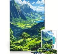 Puzzle pour Adultes 1000 pièces Forêt d'Hawaï Pixel Art Assemblage Lisse Amusant Résolution de problèmes Jeu Occasionnel Idéal pour Un Anniversaire Art et créativité (38x26cm)