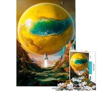 Puzzle pour Adultes 1000 pièces Fusée vers Une planète Jeu Difficile et Stimulant d'analyse et de logique Décoration Murale Convient aux 14 Ans et Plus 38x52cm