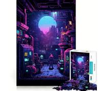 Puzzle pour Adultes 1000 pièces,Futur dystopique,Pixel Art,découpe Parfaite,défi Amusant et Intelligent,Jeu paisible,Cadeau Artistique de Noël (38x52cm)