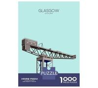 Puzzle pour Adultes 1000 Pièces Glasgow Tower Snippet Puzzle pour Adultes Jeux Relaxants, Amusants Et Humoristiques, Un Vrai Défi À Terminer 52x38cm/1000pcs