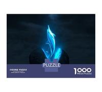 Puzzle pour Adultes 1000 Pièces Glowing Dolphin Leaping from Stone Puzzles pour Adolescents Jeux De Famille Défi Difficile Aide À Stimuler Le Cerveau 52x38cm/1000pcs