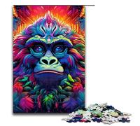 Puzzle pour Adultes 1000 pièces Gorilles colorés Puzzle Chaque pièce est Unique Jeu Familial Stimulant et Amusant 1000 pièces (75 x 50 cm)