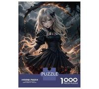 Puzzle pour Adultes 1000 Pièces Gothic Anime Girl Art Print Puzzles pour Adolescents, Jouet, Décoration Murale, Cadeaux Uniques pour Anniversaire Et Noël 38x26cm/1000pcs