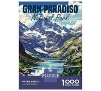 Puzzle pour Adultes 1000 Pièces Gran Paradiso Italy Puzzles pour Adultes Cadeau d'anniversaire Difficile Et Stimulant Cadeaux d'anniversaire Uniques 52x38cm/1000pcs