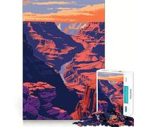 Puzzle pour Adultes 1000 pièces Grand Canyon Nature Art Fine Joint Fun Mental Challenge Toy Cozy Game Play Cadeau d'anniversaire Amusant (50x75cm)