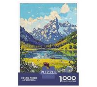 Puzzle pour Adultes 1000 Pièces Grand Teton Mountain Landscape Puzzles pour Adolescents, Jeu Manuel, Cadeaux pour Femmes, Cadeaux De Noël Et d'anniversaire 52x38cm/1000pcs