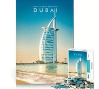 Puzzle pour Adultes 1000 pièces Gratte-Ciel de Dubaï,Bords Fins,Jeu de résolution de problèmes,Jeu Relaxant,activité Artistique pour Un Anniversaire (50x75cm)