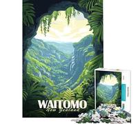 Puzzle pour Adultes 1000 pièces Grottes de Waitomo Nouvelle-Zélande Puzzle 1000 pièces à Monter soi-même Un Jeu Stimulant et Amusant pour Toute la Famille (38x26cm)