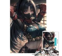 Puzzle pour Adultes 1000 pièces Guerrier Ninja furtif Défi éducatif Course de Vitesse Manuelle Jouet à Monter soi-même pour Les 14 Ans et Plus (38x26cm)
