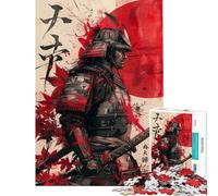 Puzzle pour Adultes 1000 pièces Guerrier samouraï Puzzle pour Adultes Jeu de Construction à Faire soi-même Une œuvre d'art Cadeau Unique pour Un Anniversaire et Noël (Dimensions 38x52cm)
