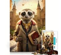 Puzzle pour Adultes 1000 pièces Guide de Voyage Suricate Art de Bord précis Jeu d'habileté créative Jeu de détente Décoration de Noël (50x75cm)