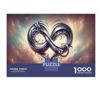 Puzzle pour Adultes 1000 Pièces Heart Infinity Symbol-3 Puzzles pour Adolescents, Jouet, Décoration Murale, Cadeaux Uniques pour Anniversaire Et Noël 52x38cm/1000pcs