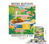 Puzzle pour Adultes 1000 pièces Henri Matisse Buffle dans Une Baignoire Décoration intérieure Jouet Cadeau d'anniversaire Jeu éducatif Entraînez Votre Cerveau et Votre dextérité Dimensions 38x52cm