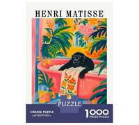 Puzzle pour Adultes 1000 Pièces Henri Matisse Style Gorilla Bath Puzzle Jeux Relaxants Défi Difficile Cadeaux Uniques pour Anniversaire Et Noël 70x50cm/1000pcs