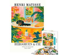 Puzzle pour Adultes 1000 pièces Henri Matisse Teckel se baignant Jeu Manuel Stimulant pour Le Cerveau l'analyse et la logique À partir de 14 Ans (50x75cm)