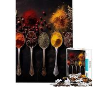 Puzzle pour Adultes 1000 pièces Herbes et épices Jeu Difficile et Stimulant d'analyse et de logique Décoration Murale Convient aux 14 Ans et Plus 38x52cm