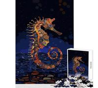 Puzzle pour Adultes 1000 pièces Hippocampe Gustav Spirit Art Décoration d'intérieur Jouet Idée Cadeau Jeu Familial Renforce l'amour Entre Couples Dimensions 50x75cm