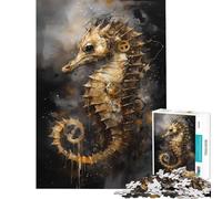 Puzzle pour Adultes 1000 pièces Hippocampe Jeu addictif pour développer l'imagination et la Patience Décoration Murale Cadeau pour Femmes et Hommes (Dimensions 50x75cm)