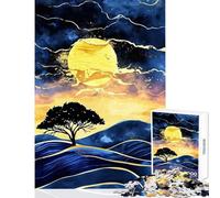 Puzzle pour Adultes 1000 pièces Horizon Bleu Décoration intérieure Jeu de réflexion Idée Cadeau Renforce l'amour Entre Couples Dimensions 50x75cm