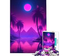 Puzzle pour Adultes 1000 pièces Horizons Synthwave oniriques pour Jeu éducatif défi Jeu de détente activités familiales Cadeau d'anniversaire (Dimensions 50x75cm)