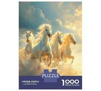 Puzzle pour Adultes 1000 Pièces Horse Sky Sunset Sea Zen Puzzles pour Adultes Analyse Et Logique Entraînez Votre Cerveau Et Votre Dextérité Jeu Intellectuel 38x26cm/1000pcs