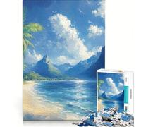Puzzle pour Adultes 1000 pièces Île Tropicale de rêve Jeu Manuel Analyse et logique Cadeau pour Les Amis et la Famille 38x52cm