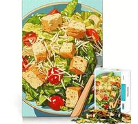 Puzzle pour Adultes 1000 pièces Illustration de Salade César fraîche Assemblage Lisse Amusant Résolution de problèmes Jeu décontracté Idéal pour Un Anniversaire ou Une activité Artistique (50x75cm)