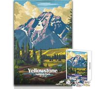 Puzzle pour Adultes 1000 pièces, Illustration du Parc National de Yellowstone, Jeu éducatif Familial, Anti-Stress, Cadeau d'anniversaire, Dimensions:50x75cm