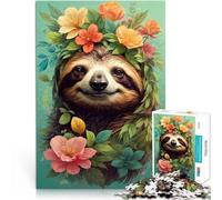 Puzzle pour Adultes 1000 pièces Impression d'art Vintage de Paresseux Casse-tête pour Renforcer l'amour Entre Les Couples 75x50cm