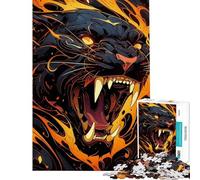 Puzzle pour Adultes 1000 pièces Jaguar Rage Indomptée Puzzle Anti-Stress pour Adultes Jeu Difficile Cadeau d'anniversaire (Taille 38x26cm)