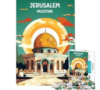 Puzzle pour Adultes 1000 pièces Jérusalem Palestine Poster Jeux éducatifs Jouets et Jeux éducatifs Excellent Cadeau et Jouet Une œuvre d'art (Dimensions 38x52cm)
