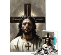 Puzzle pour Adultes 1000 pièces Jésus-Christ Jeu de réflexion Amusant et Humoristique pour Adolescents pour Les Amateurs de Jeux (Dimensions 38x52cm)