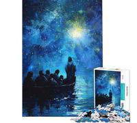 Puzzle pour Adultes 1000 pièces Jésus et Ses Disciples dans Une Barque Jeu de détente pour Adolescents Idéal pour Passer Le Temps à la Maison Cadeau Stimulant (Dimensions 50x75cm)