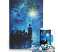 Puzzle pour Adultes 1000 pièces Jésus et Ses Disciples dans Une Barque Jeu éducatif Difficile Cadeau Original pour Un Anniversaire ou Noël 50x75cm