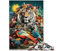 Puzzle pour Adultes 1000 pièces Jeu de Puzzle Animaux africains 26x38cm Anti-Stress Staycation Tue Le Temps pour Les 14 Ans