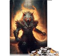Puzzle pour Adultes 1000 pièces Jeu de Puzzle Loup de feu Puzzle en Bois pour Adultes et Enfants de 12 Ans et Plus Grands Cadeaux pour Noël Taille : 50 x 75 cm