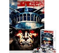 Puzzle pour Adultes 1000 pièces Jeu éducatif sur Le thème des patriotes américains décoration Murale Jouet à Monter soi-même Cadeau Original pour Un Anniversaire ou Noël (38x52cm)