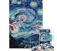 Puzzle pour Adultes 1000 pièces Joint Pass Nuit étoilée Puzzles pour Adolescents Cadeau d'anniversaire Jeu intellectuel Difficile et Stimulant (Dimensions 50x75cm)
