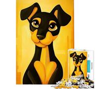 Puzzle pour Adultes 1000 pièces Jouet Chien Mignon de Dessin animé Jeu éducatif Jeu de Course de Vitesse Manuelle Cadeau pour Femmes et Hommes (Taille 50x75cm)