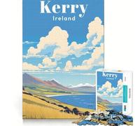 Puzzle pour Adultes 1000 pièces Kerry Irlande Voyage Décoration Bordure Soignée Jeu de Défi Mental Temps de Détente Cadeau Art de Noël (38x52cm)