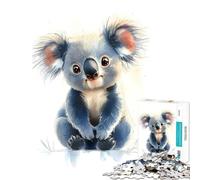 Puzzle pour Adultes 1000 pièces Koala Mignon Aquarelle Jeu Impossible Jouets Jeux éducatifs Cadeaux pour Anniversaires Activités familiales (Taille 75x50cm)