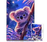 Puzzle pour Adultes 1000 pièces Koala Mignon sur Une Branche Jeu éducatif et Relaxant pour Apprendre Cadeau de Père Noël Secret (Taille 38x52cm)