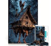 Puzzle pour Adultes 1000 pièces La hutte de Baba Yaga Découpe Parfaite Jouet Amusant pour se détendre et s'exercer Jeu paisible Cadeau d'anniversaire Amusant (38x26cm)