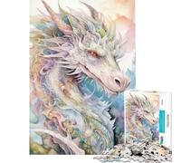 Puzzle pour Adultes 1000 pièces La Sagesse des Dragons Jeu Pratique Défi d'intelligence cérébrale Jouet addictif Cadeau d'anniversaire Cadeau pour Femmes (Dimensions 38x26cm)
