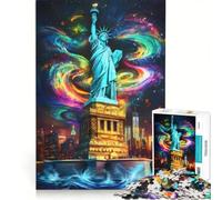 Puzzle pour Adultes 1000 pièces La Statue de la Liberté Jeu Manuel Difficile et Stimulant Collection d'artistes Beaux-Arts 50x75cm