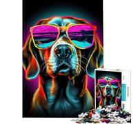 Puzzle pour Adultes 1000 pièces Labrador rétro activités Amusantes à la Maison Jeu d'assemblage Manuel pour Les 14 Ans et Plus 38x52cm