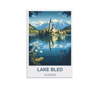 Puzzle pour Adultes 1000 pièces Lac de Bled Slovénie Puzzle pour des Jeux et activités familiales stimulants Puzzle à Faire soi-même pour la décoration intérieure 38x52cm